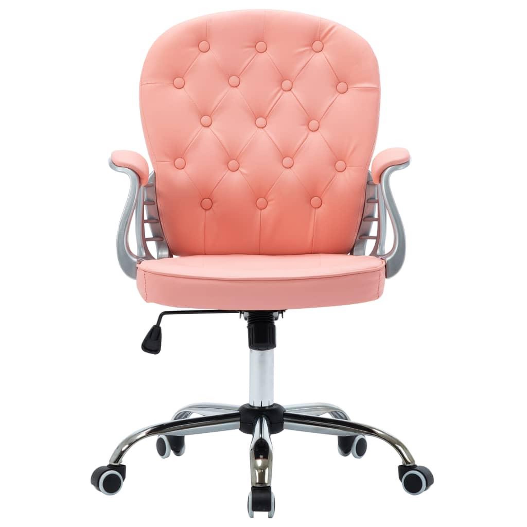 Voir la diapositive 3 : VIDAXL Chaise de bureau pivotante Rose Similicuir