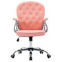 Voir la diapositive 3 : VIDAXL Chaise de bureau pivotante Rose Similicuir