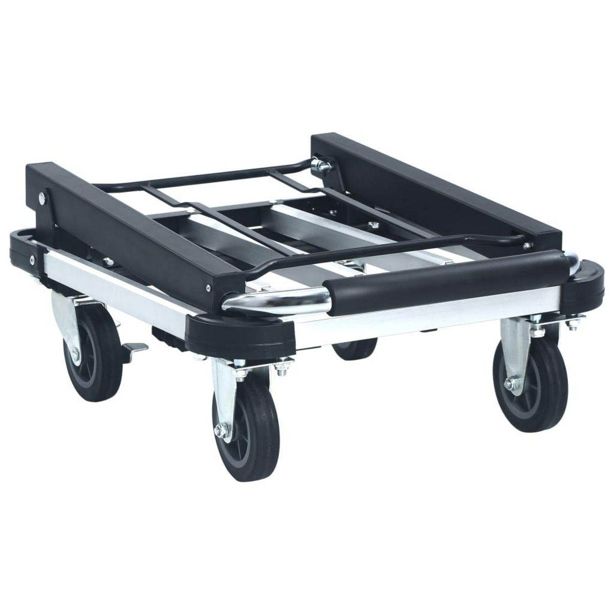VIDAXL Chariot de transport pliable 150 kg Aluminium Argente