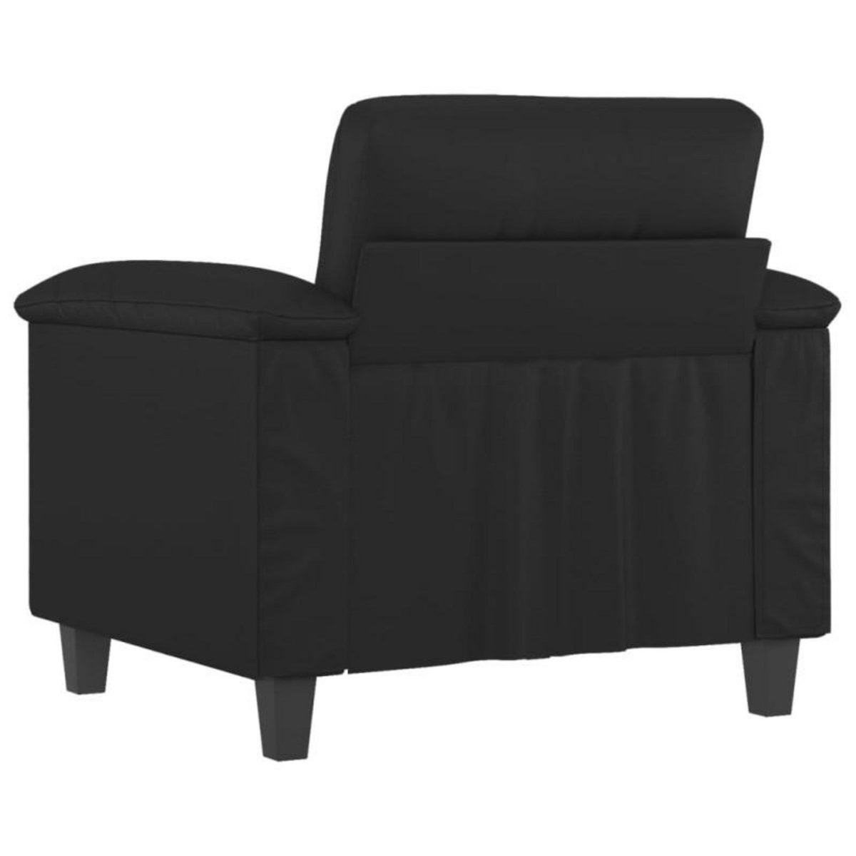 VIDAXL Fauteuil Noir 60 cm Similicuir