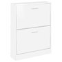Voir la diapositive 4 : VIDAXL Armoire a chaussure Blanc brillant 59x17x81 cm Bois ingenierie