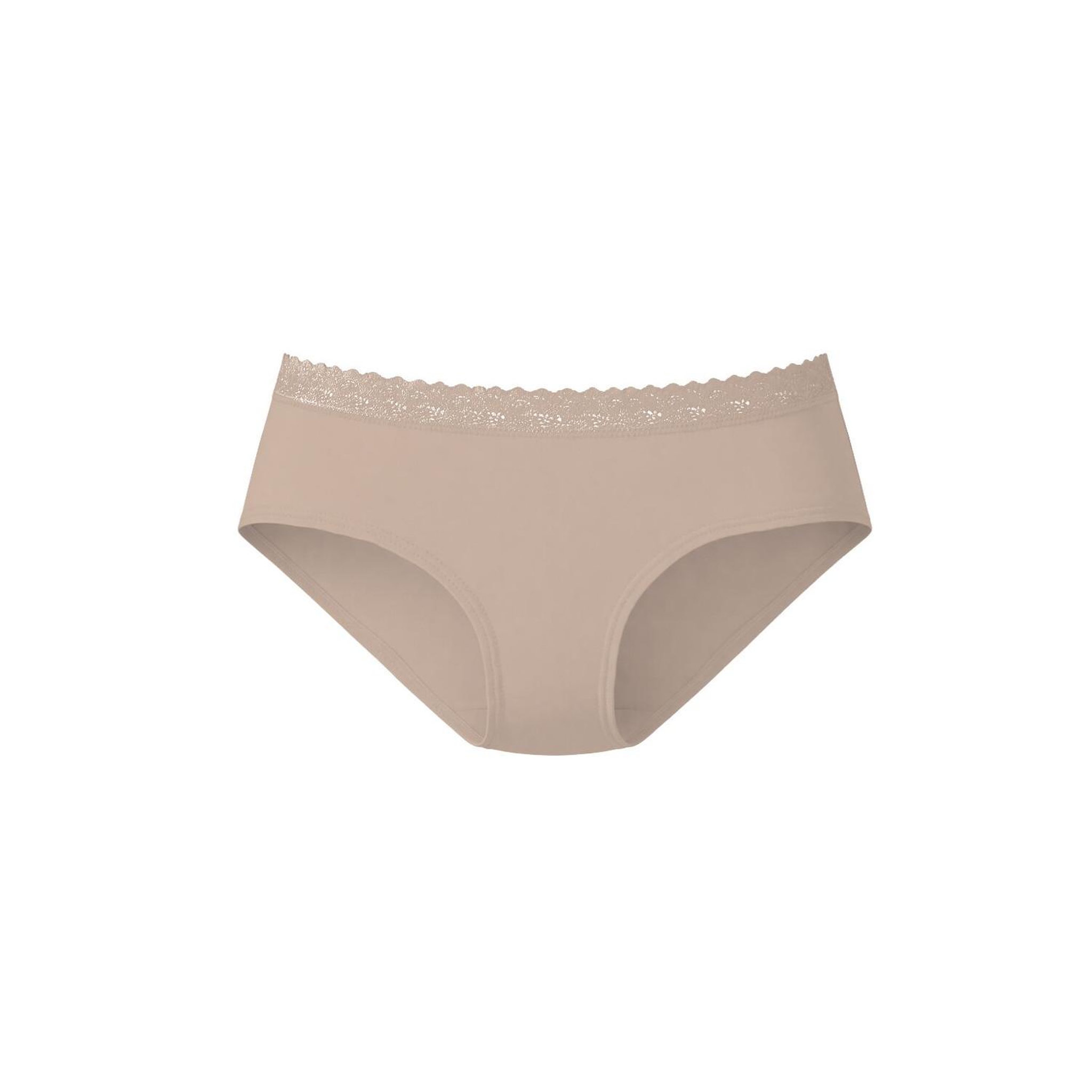 Voir la diapositive 3 : PIERRE CARDIN Lot de 3 culottes femme en coton uni et ceinture en dentelle Uni