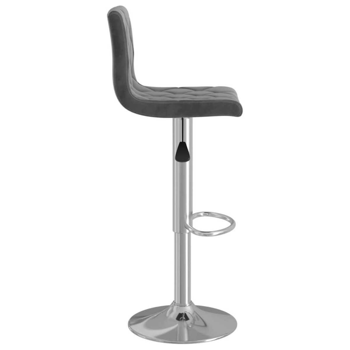 VIDAXL Tabourets de bar lot de 2 gris fonce velours