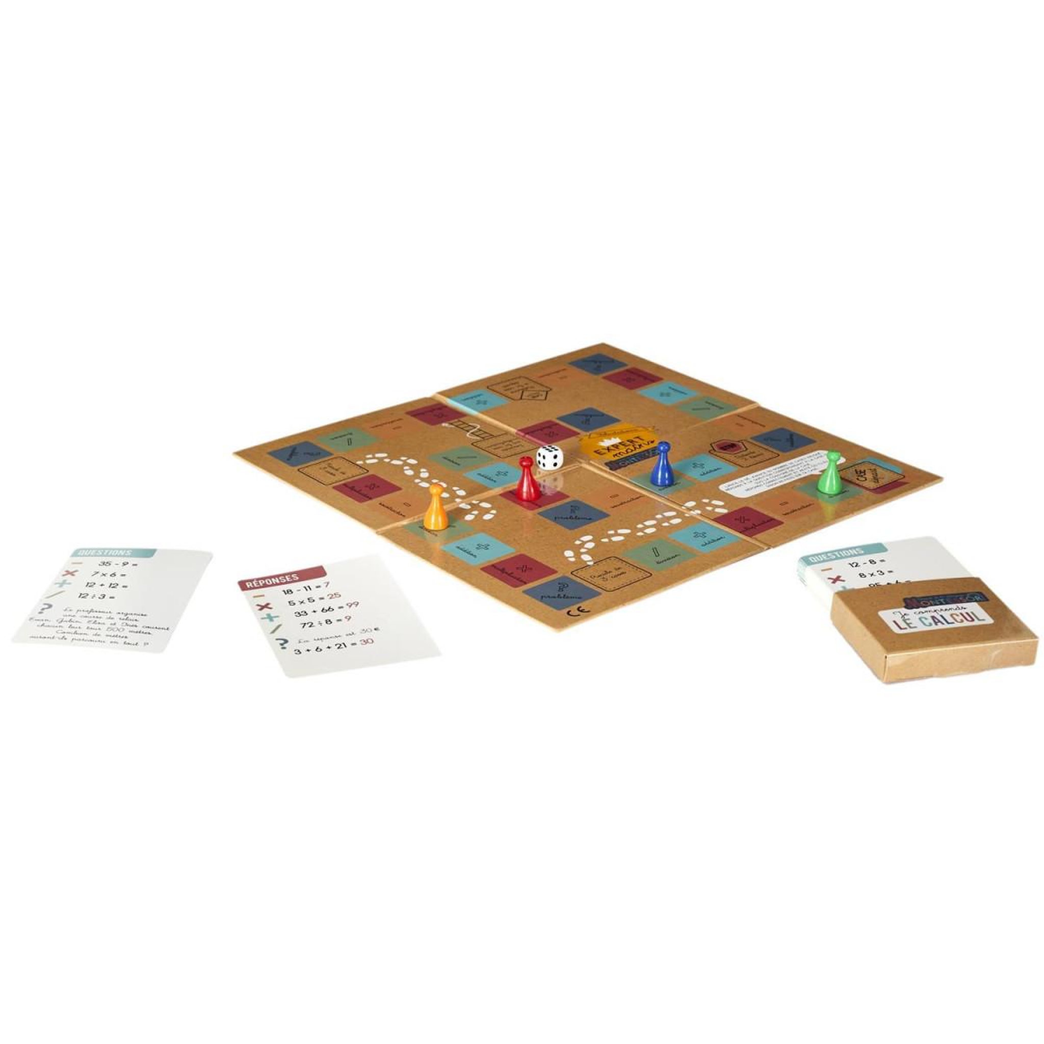 Voir la diapositive 2 : Jeux 2 momes Jeu de l'oie  je comprends les maths  30cm multicolore