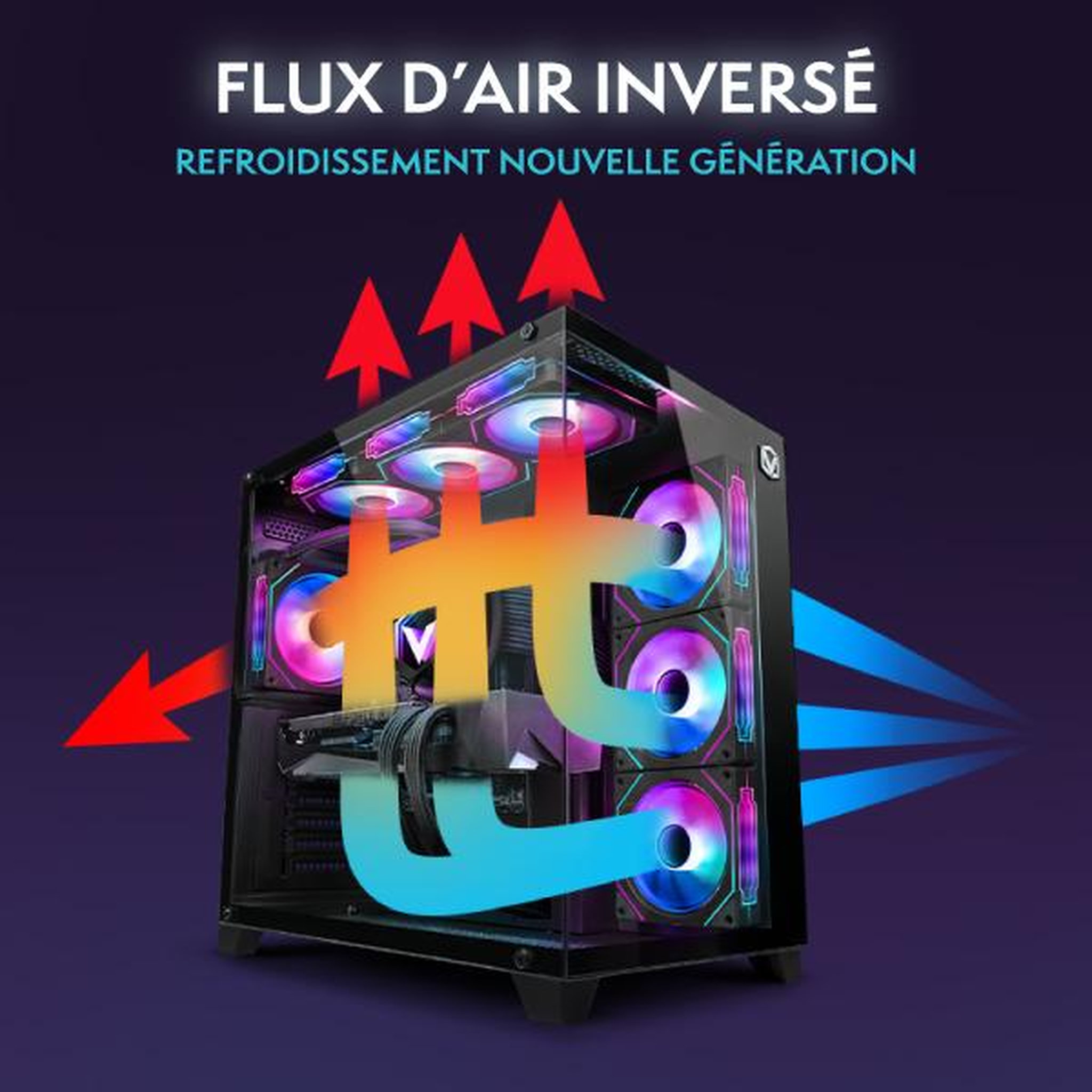 Voir la diapositive 3 : VIBOX PC Gamer - i7 12700KF, RTX 5070 Ti, 32 Go RAM, 1 To NVMe, Windows 11, WiFi 6 + Bluetooth 5.4