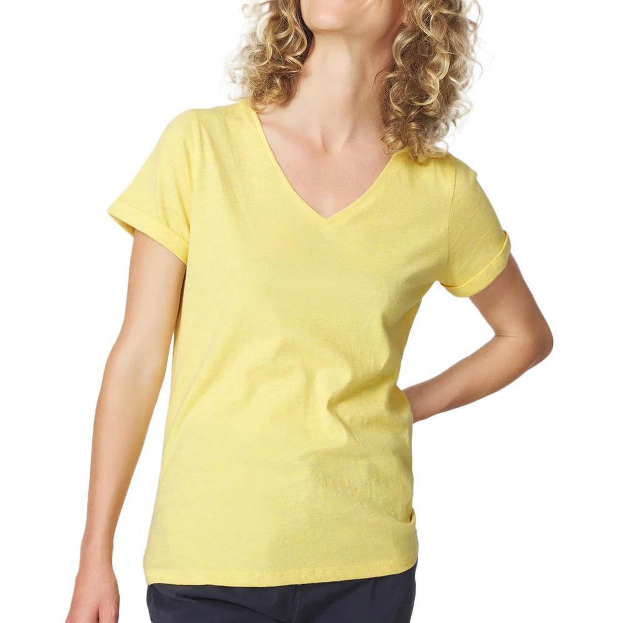 TBS T shirt  Femme TBS ADINATEE 29418. Coloris disponibles : Jaune