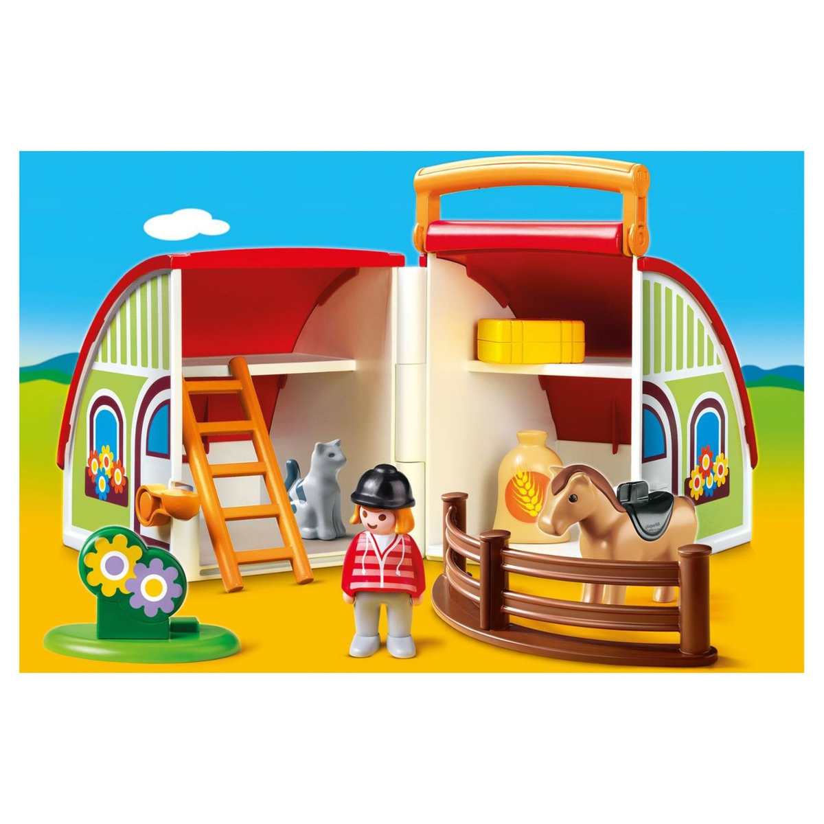 PLAYMOBIL 70180 - 1.2.3 - Centre équestre transportable