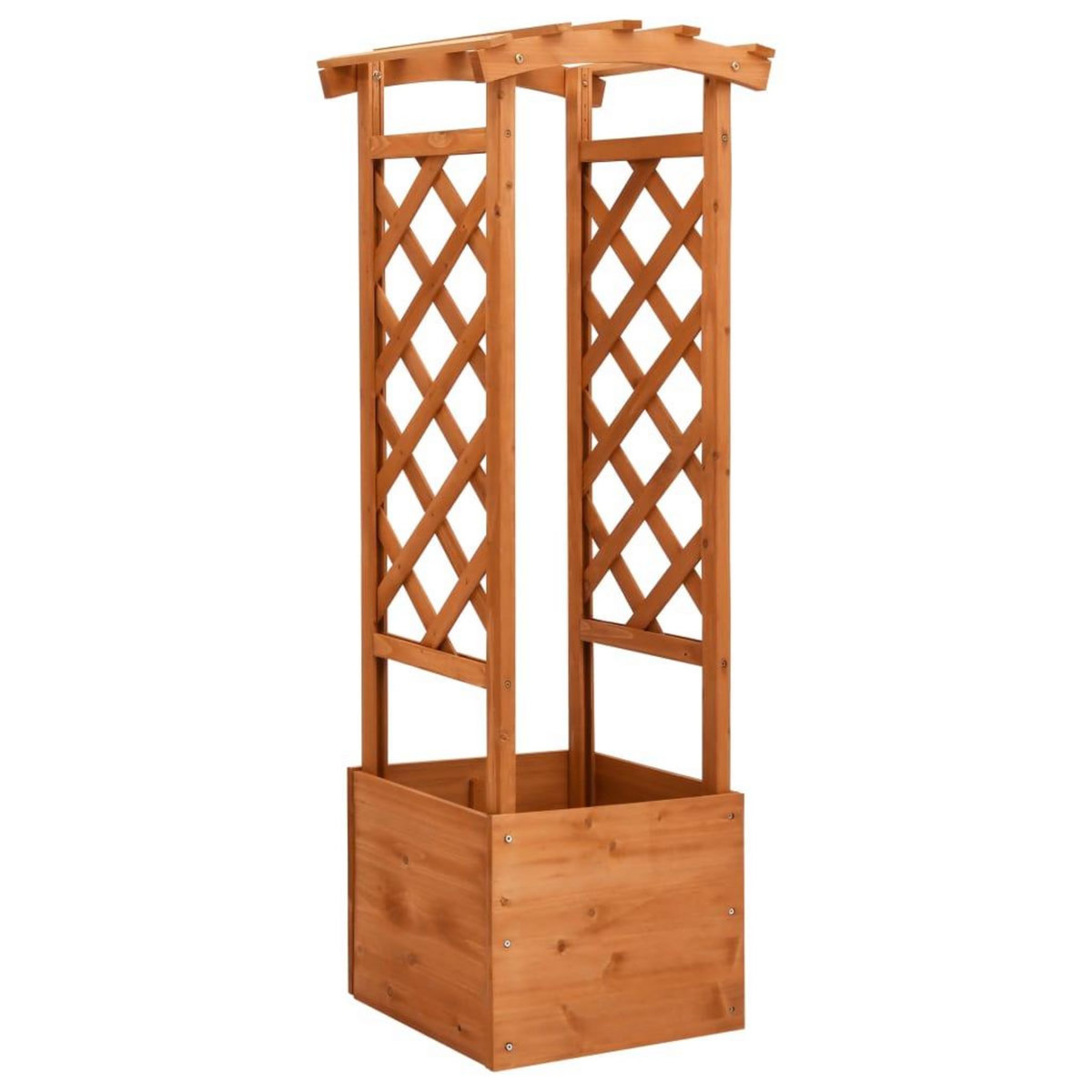 VIDAXL Jardiniere a treillis avec arche 49x39x130 cm Bois de sapin