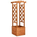 VIDAXL Jardiniere a treillis avec arche 49x39x130 cm Bois de sapin