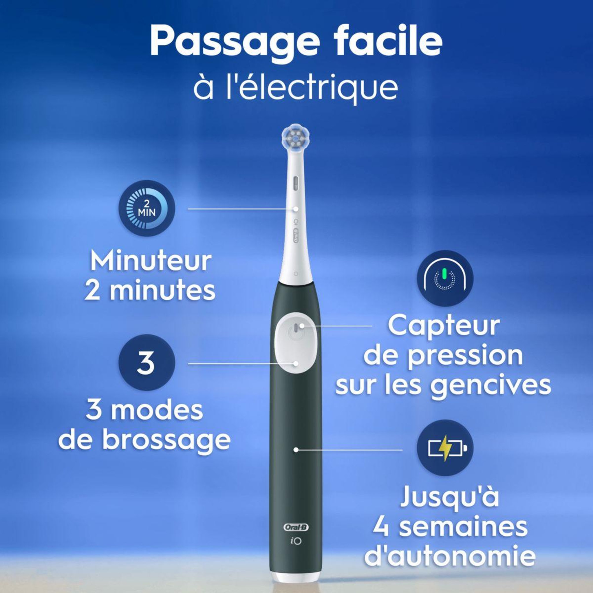 Voir la diapositive 3 : ORAL B Brosse à dents électrique a dents io2 edition tour de france