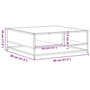 Voir la diapositive 6 : VIDAXL Table basse sonoma gris 80x80x30 cm bois d'ingenierie et metal
