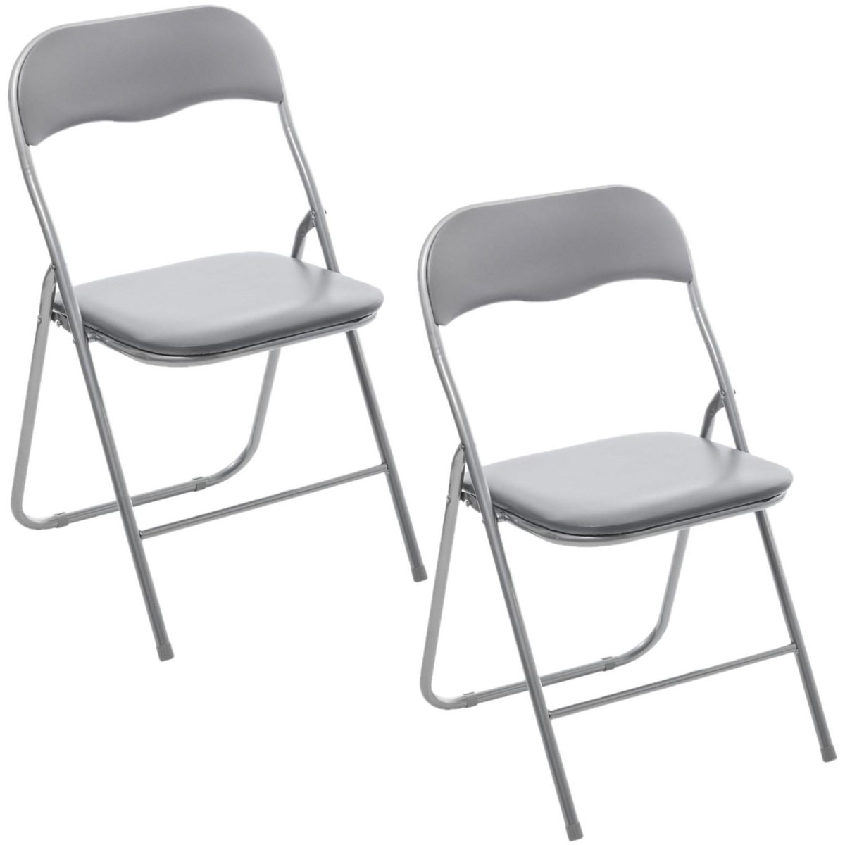 TOILINUX Lot de 2 Chaises pliantes en PVC