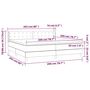 Voir la diapositive 6 : VIDAXL Sommier a lattes de lit avec matelas Gris fonce 200x200cm Tissu