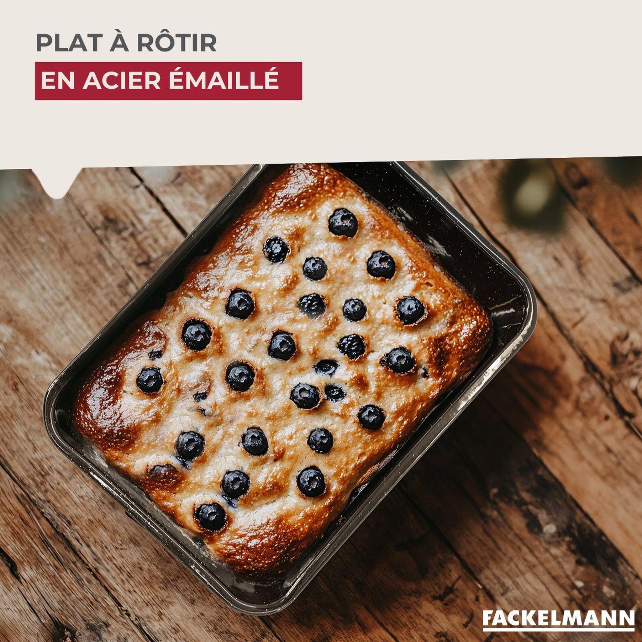 Voir la diapositive 2 : Fackelmann Plat à four émaillé 40,5 cm x 28,5 cm fackelmann