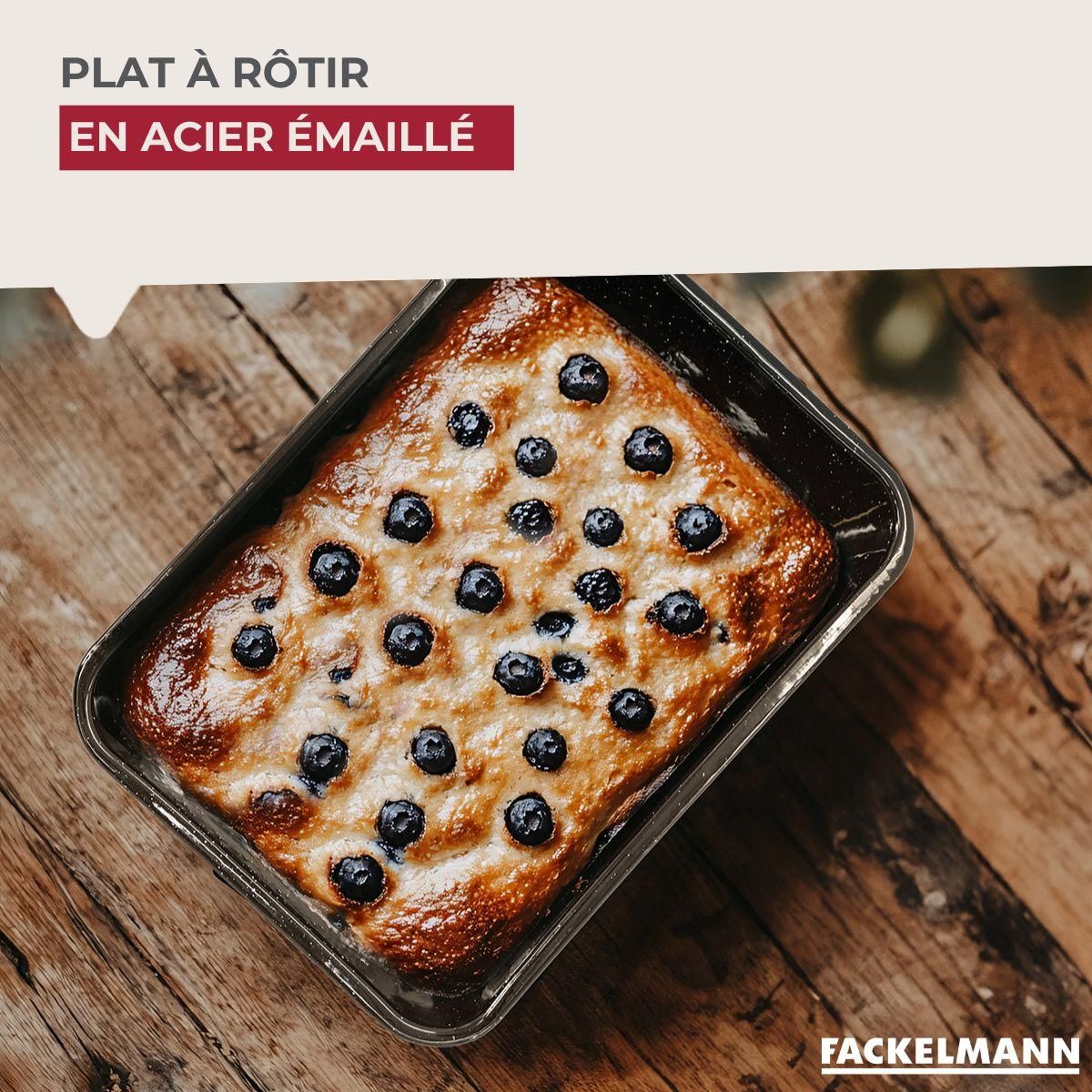 Fackelmann Plat à four émaillé 40,5 cm x 28,5 cm Fackelmann