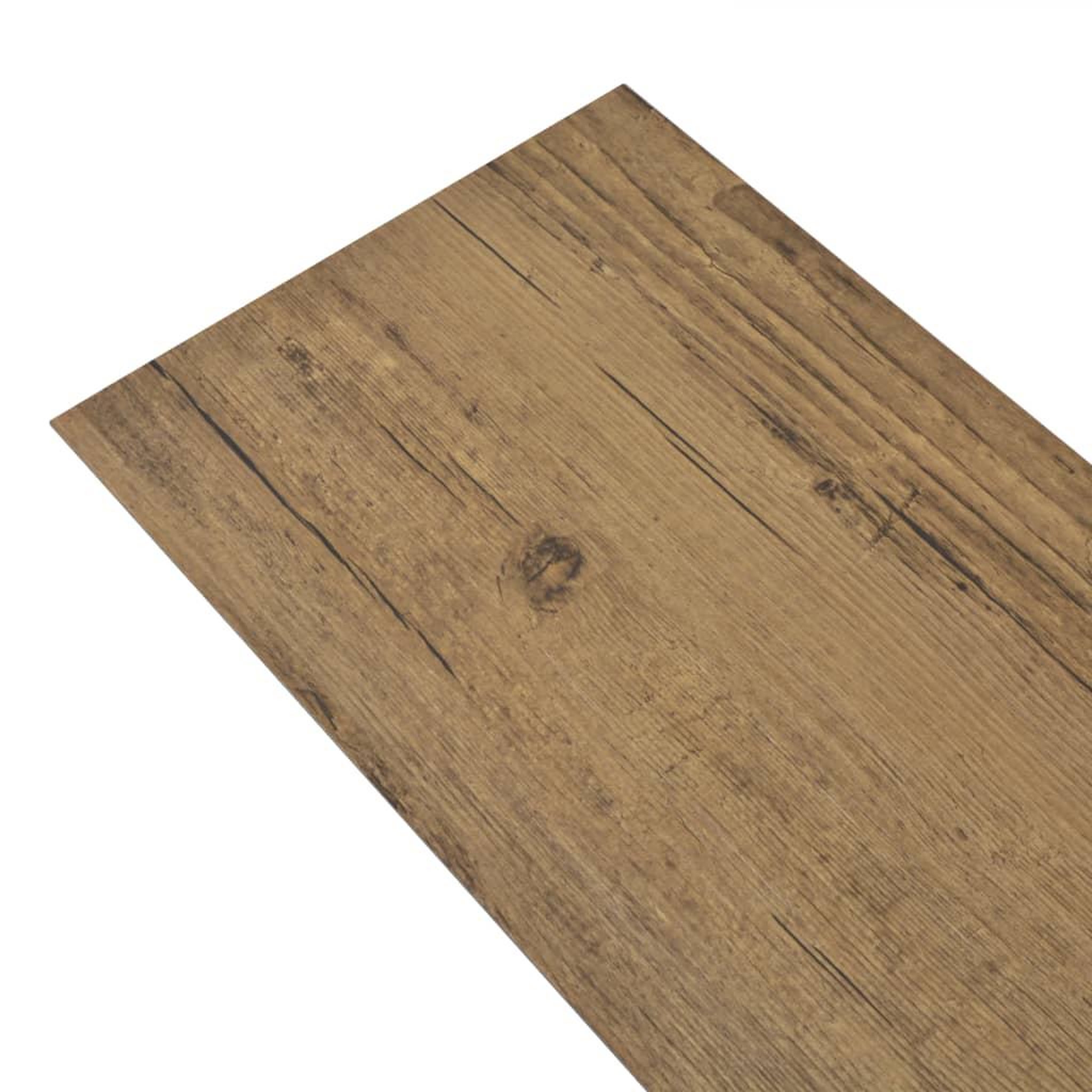 Voir la diapositive 2 : VIDAXL Planches de plancher PVC Non auto-adhesif 4,46 m^2 Marron noyer
