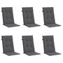 Voir la diapositive 3 : VIDAXL Coussins de chaise de jardin a dossier haut lot de 6 anthracite