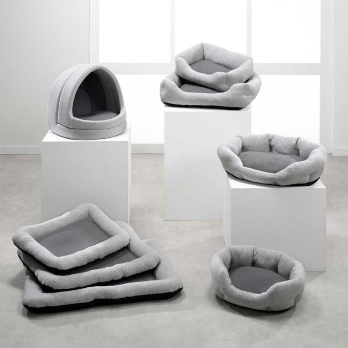 Paris Prix Panier Rectangulaire pour Chien & Chat  Graphene  60cm Gris