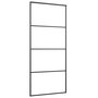 Voir la diapositive 5 : VIDAXL Porte coulissante kit de quincaillerie noir 90x205 cm verre ESG