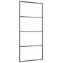 Voir la diapositive 5 : VIDAXL Porte coulissante kit de quincaillerie noir 90x205 cm verre ESG