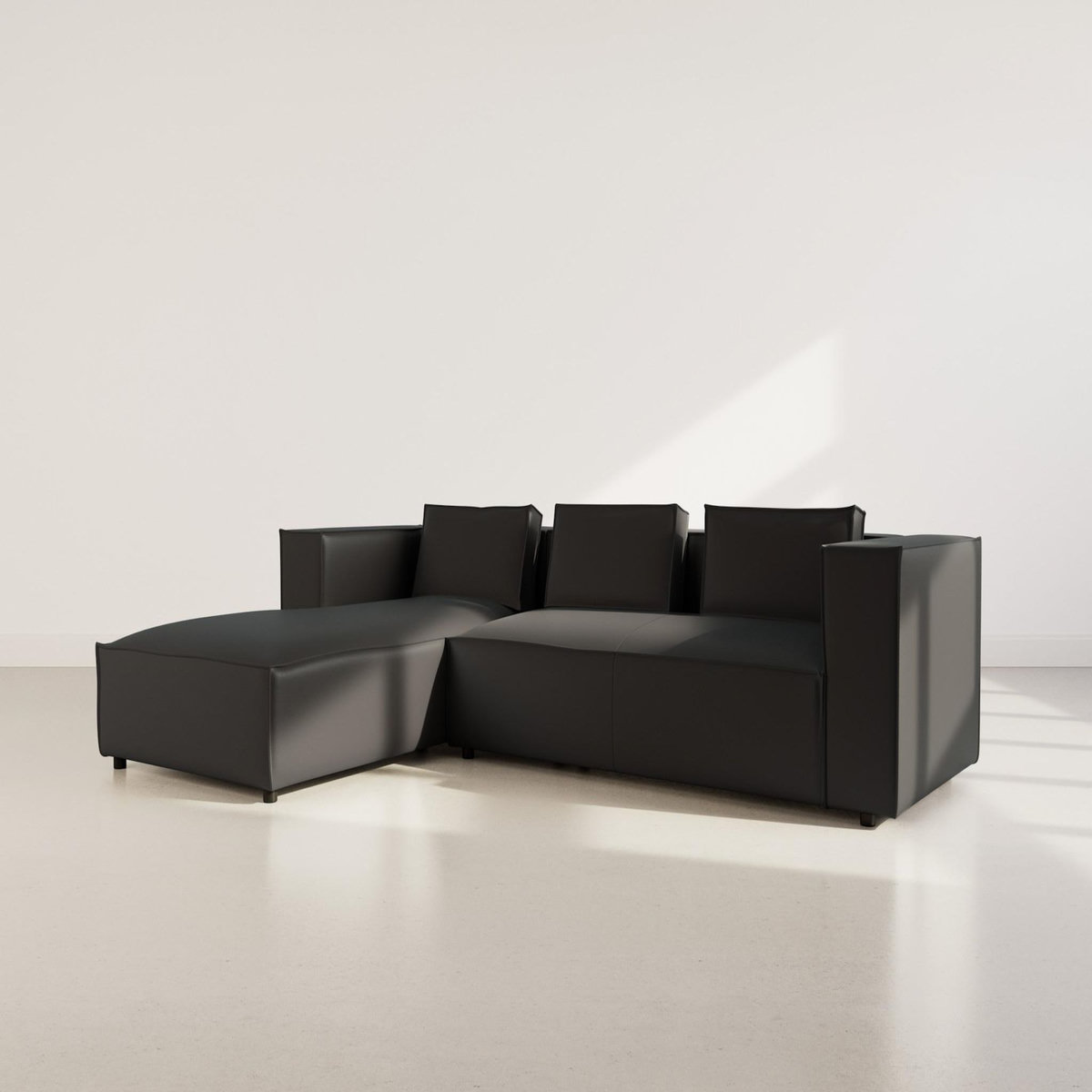 LISA DESIGN Stella - canapé d'angle gauche 4 places en simili