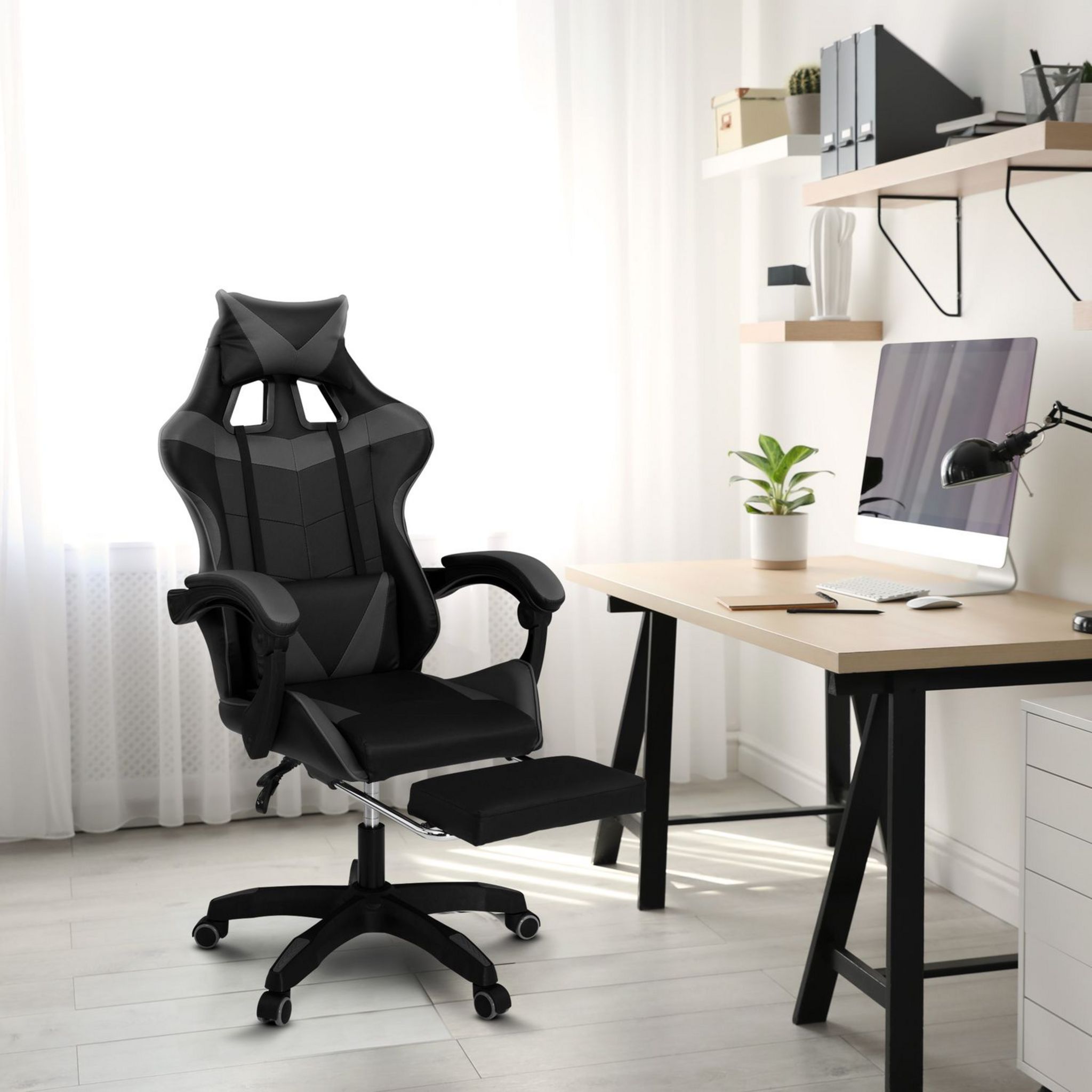 Fauteuil de bureau gamer pivotant ajustable en hauteur GEEK