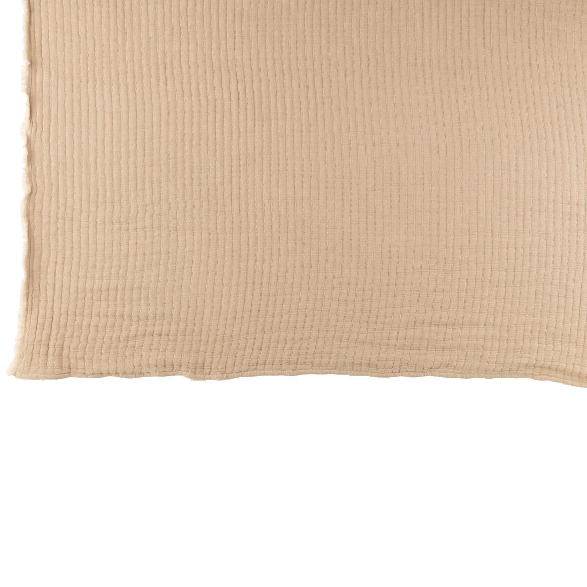 Voir la diapositive 3 : J-LINE Plaid déco lignes  teddy  130x180cm beige