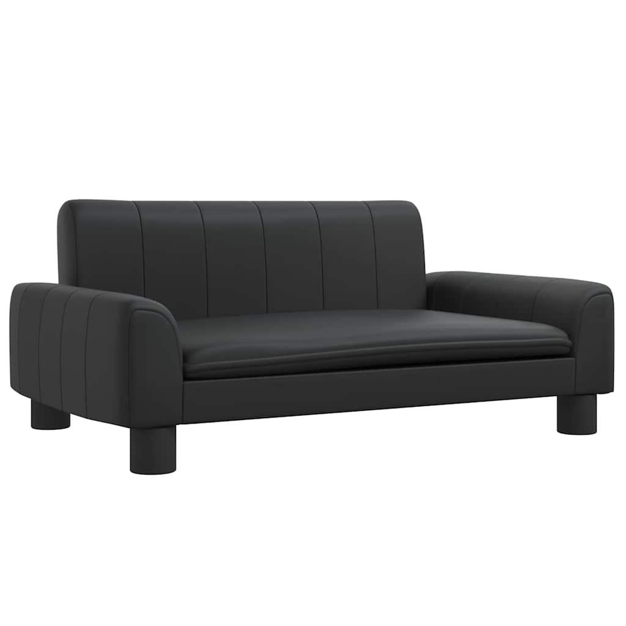 Voir la diapositive 2 : VIDAXL Lit pour chien noir 70x45x30 cm similicuir