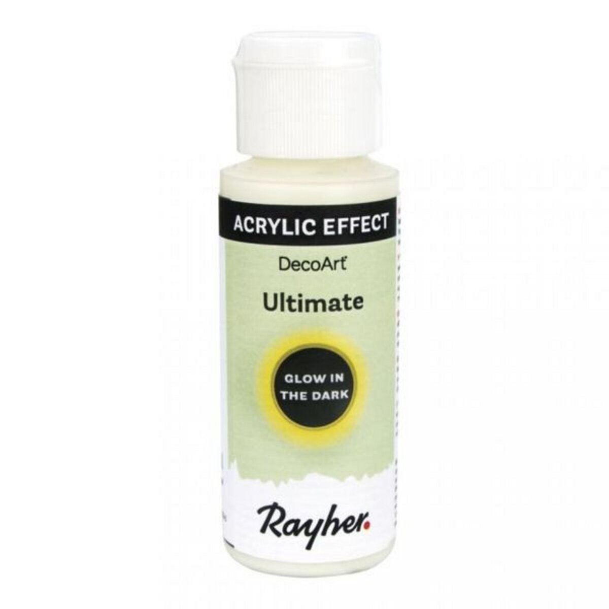 Rayher Peinture acrylique fluo phosphorescente 59 ml - jaune pas cher 