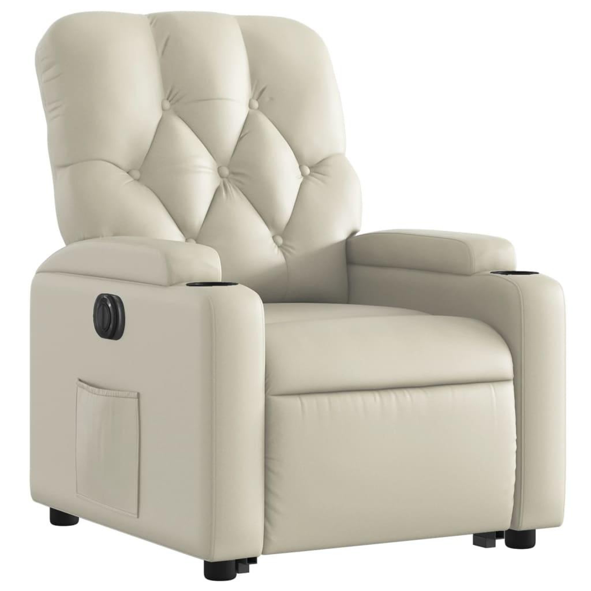 Voir la diapositive 4 : VIDAXL Fauteuil inclinable electrique creme similicuir