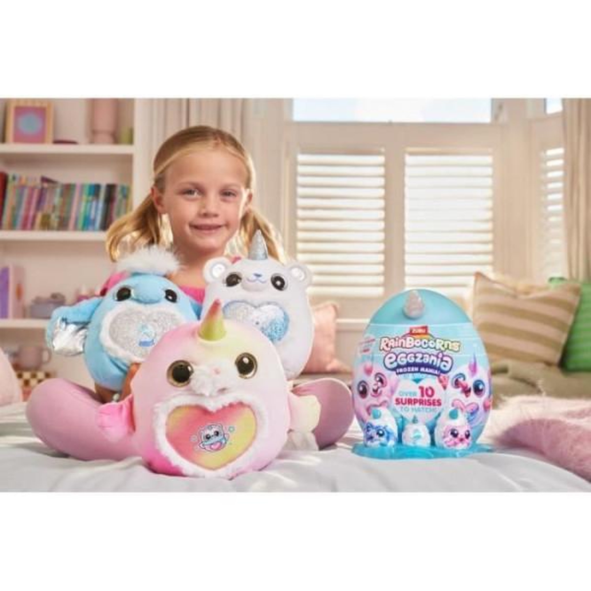 Voir la diapositive 5 : ZURU oeuf surprise peluche - RAINBOCORNS - Eggzania Frozen Mania - Theme givré - Peluche a découvrir - Accessoires inclus