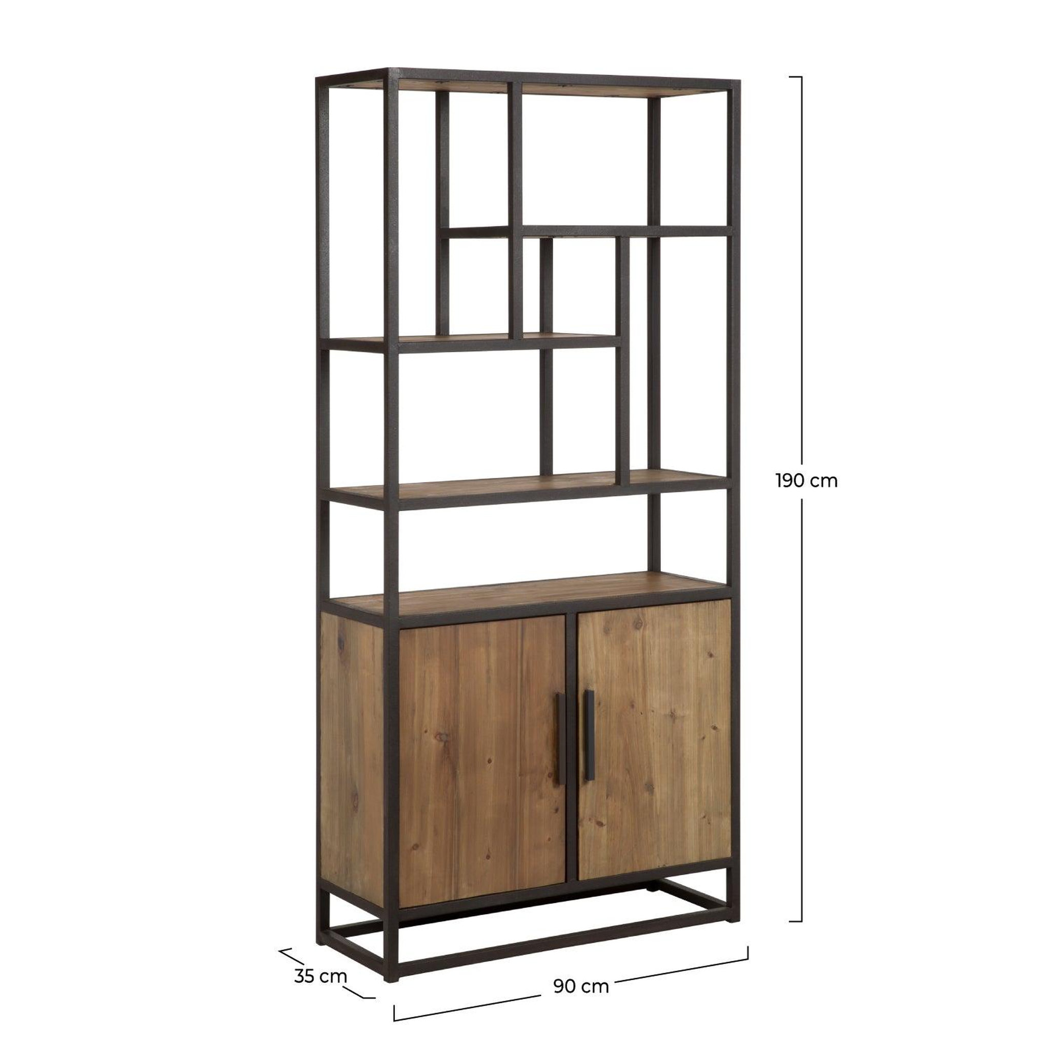 Voir la diapositive 4 : MAISON PAVANE Etagère en bois de cèdre recyclé et métal-raffi