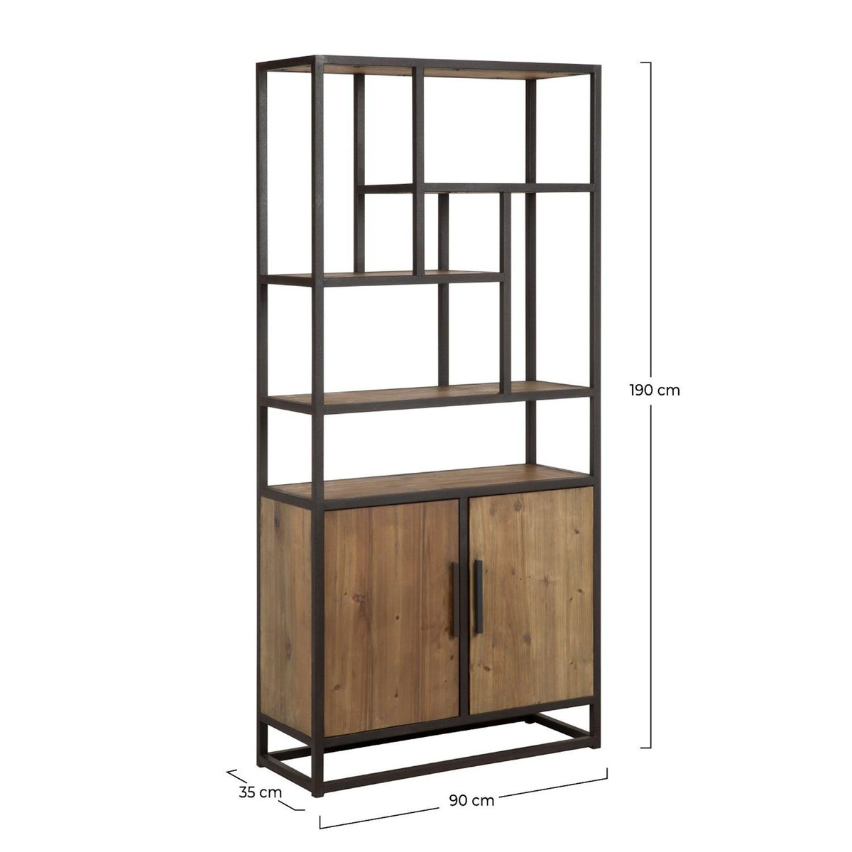 Rendez vous déco Etagère en bois de cèdre recyclé et métal-Raffi