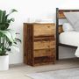 Voir la diapositive 1 : VIDAXL Tables de chevet avec 3 tiroirs 2 pcs vieux bois 39x35x65 cm