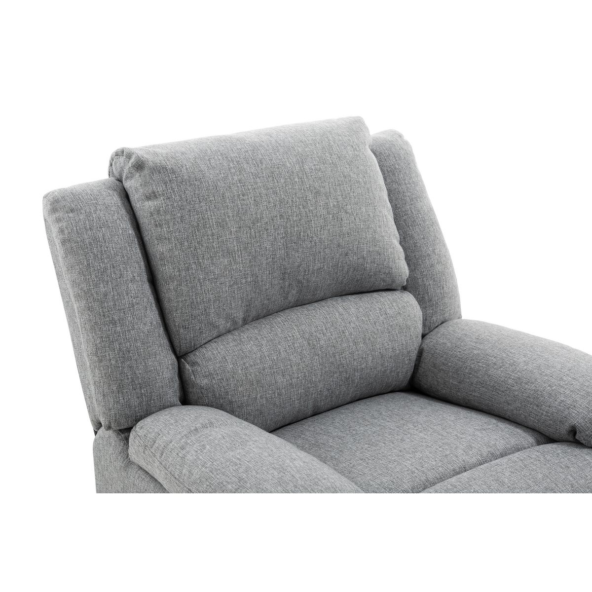 Fauteuil relax manuel HELENE 1 place tissu gris clair