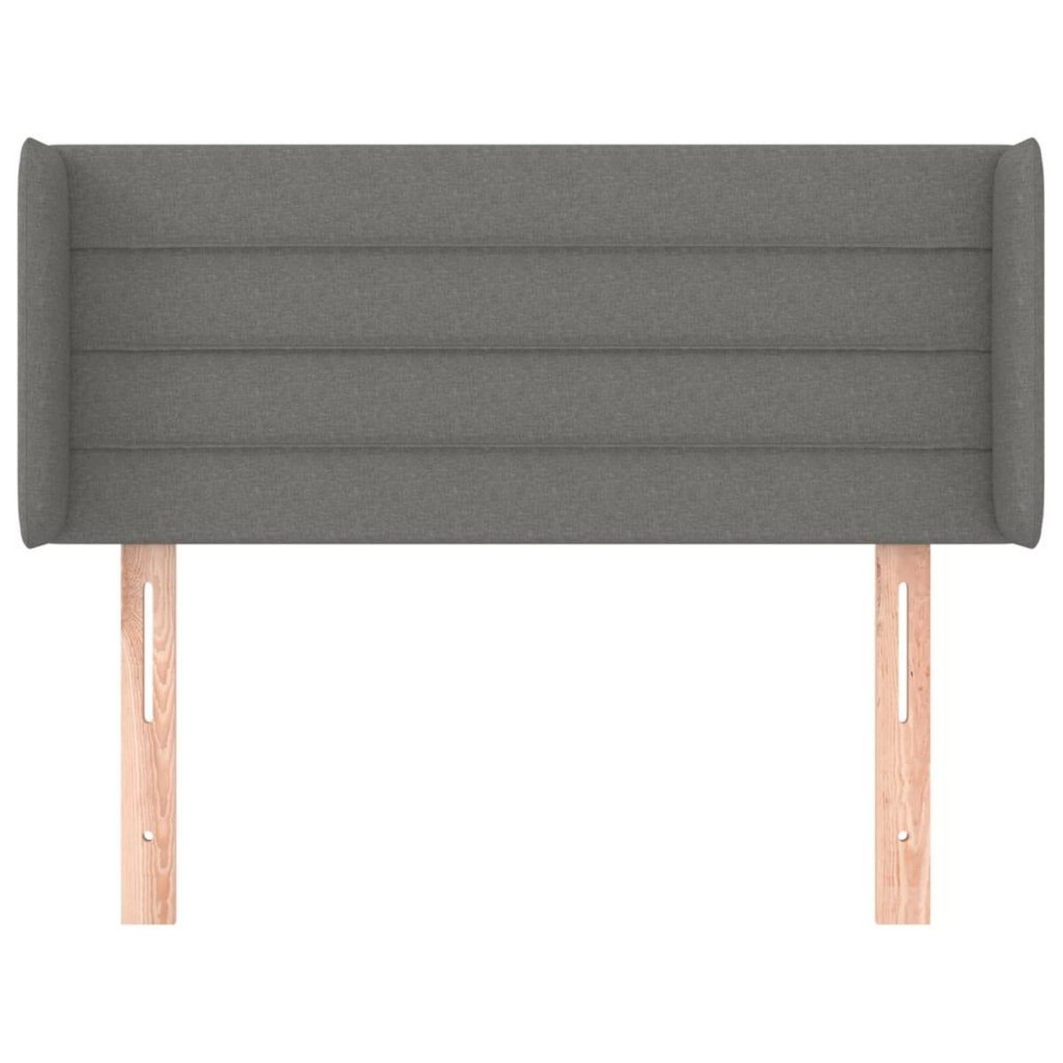 VIDAXL Tete de lit avec oreilles Gris fonce 93x16x78/88 cm Tissu