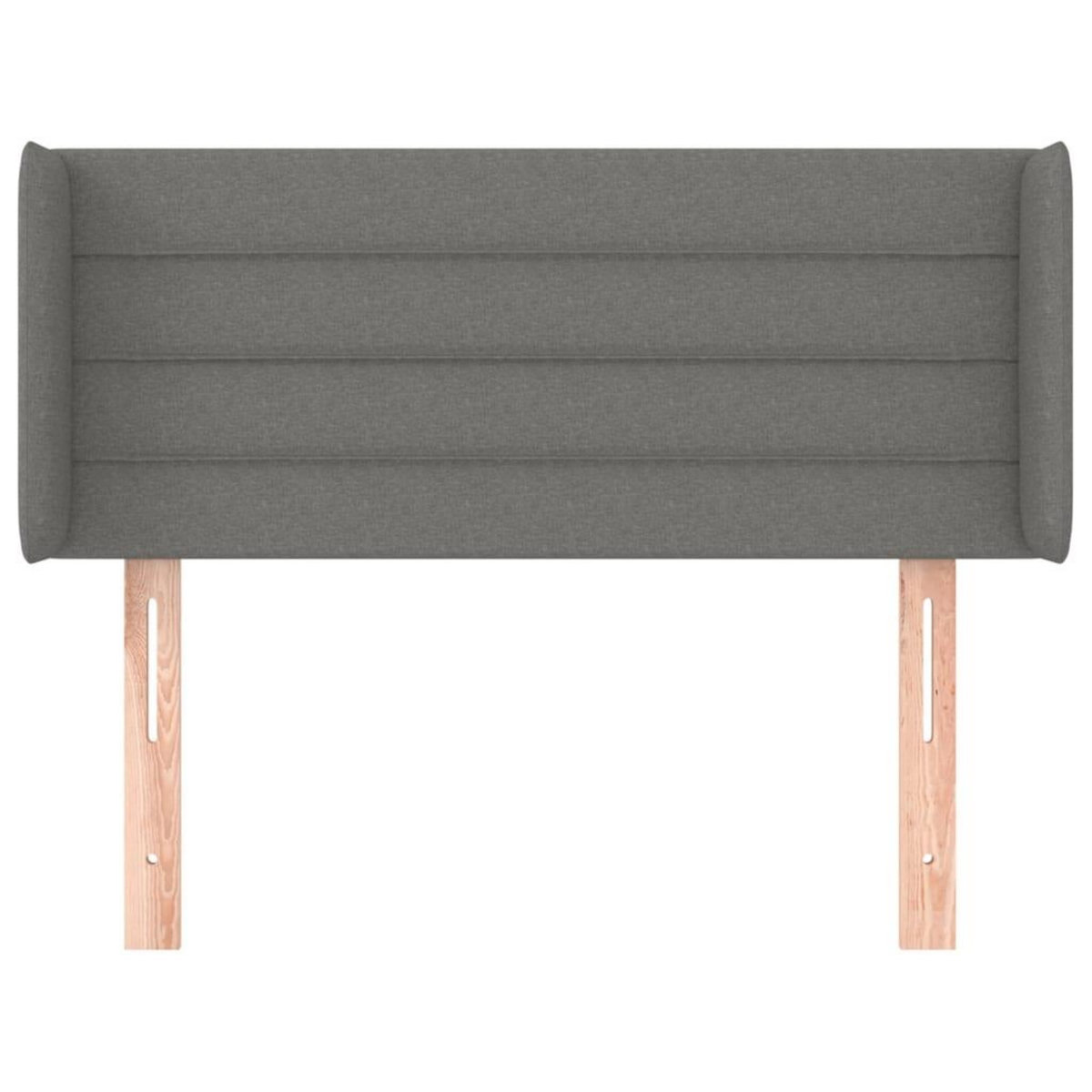 VIDAXL Tete de lit avec oreilles Gris fonce 93x16x78/88 cm Tissu