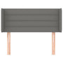 Voir la diapositive 3 : VIDAXL Tete de lit avec oreilles Gris fonce 93x16x78/88 cm Tissu
