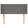 Voir la diapositive 3 : VIDAXL Tete de lit avec oreilles Gris fonce 93x16x78/88 cm Tissu
