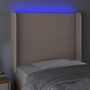 Voir la diapositive 4 : VIDAXL Tete de lit a LED Cappuccino 103x16x118/128 cm Similicuir