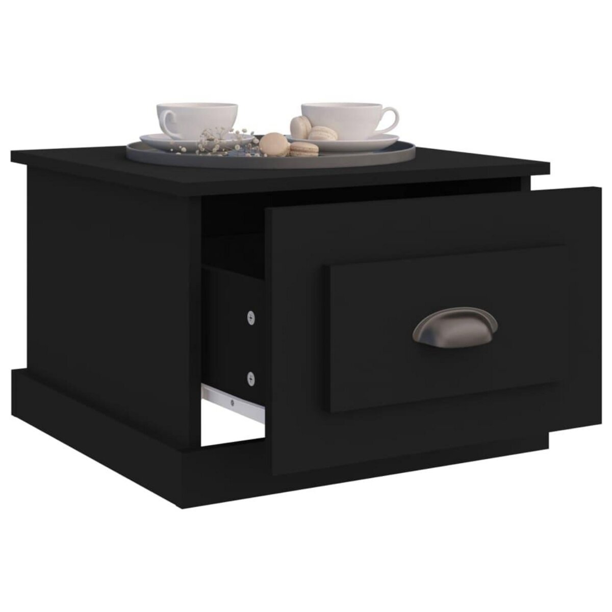 VIDAXL Table basse Noir 50x50x35 cm Bois d'ingenierie