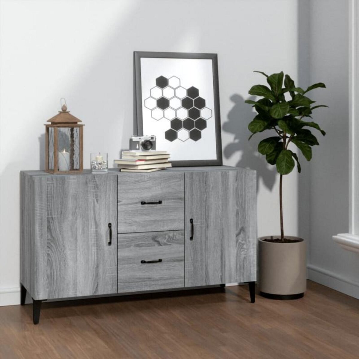 VIDAXL Buffet sonoma gris 100x36x60 cm bois d ingénierie