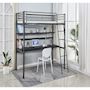 Voir la diapositive 2 : Habitat et Jardin Lit mezzanine avec bureau  Alona  - 90 x 190 cm - Noir