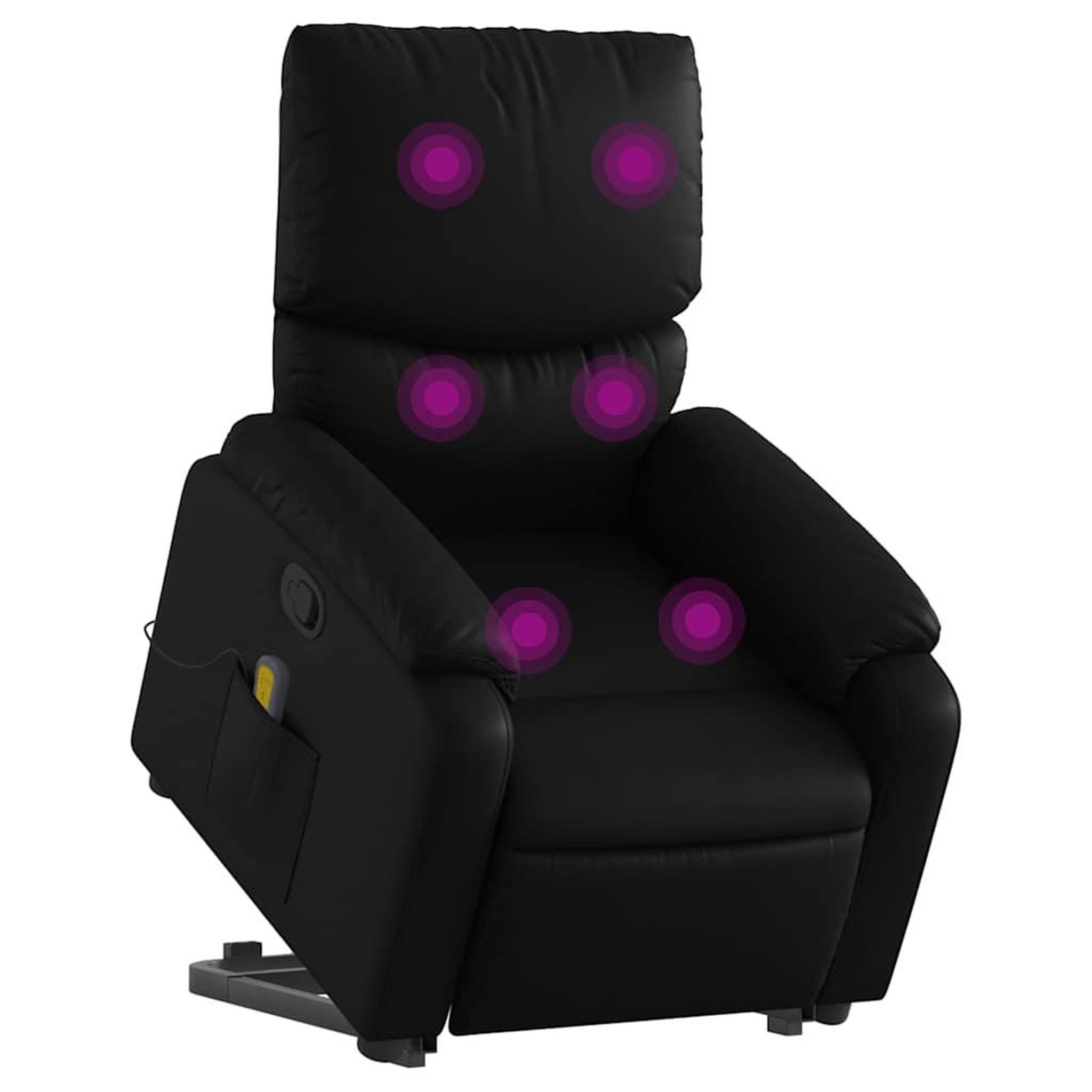 Voir la diapositive 3 : VIDAXL Fauteuil inclinable de massage Noir Similicuir