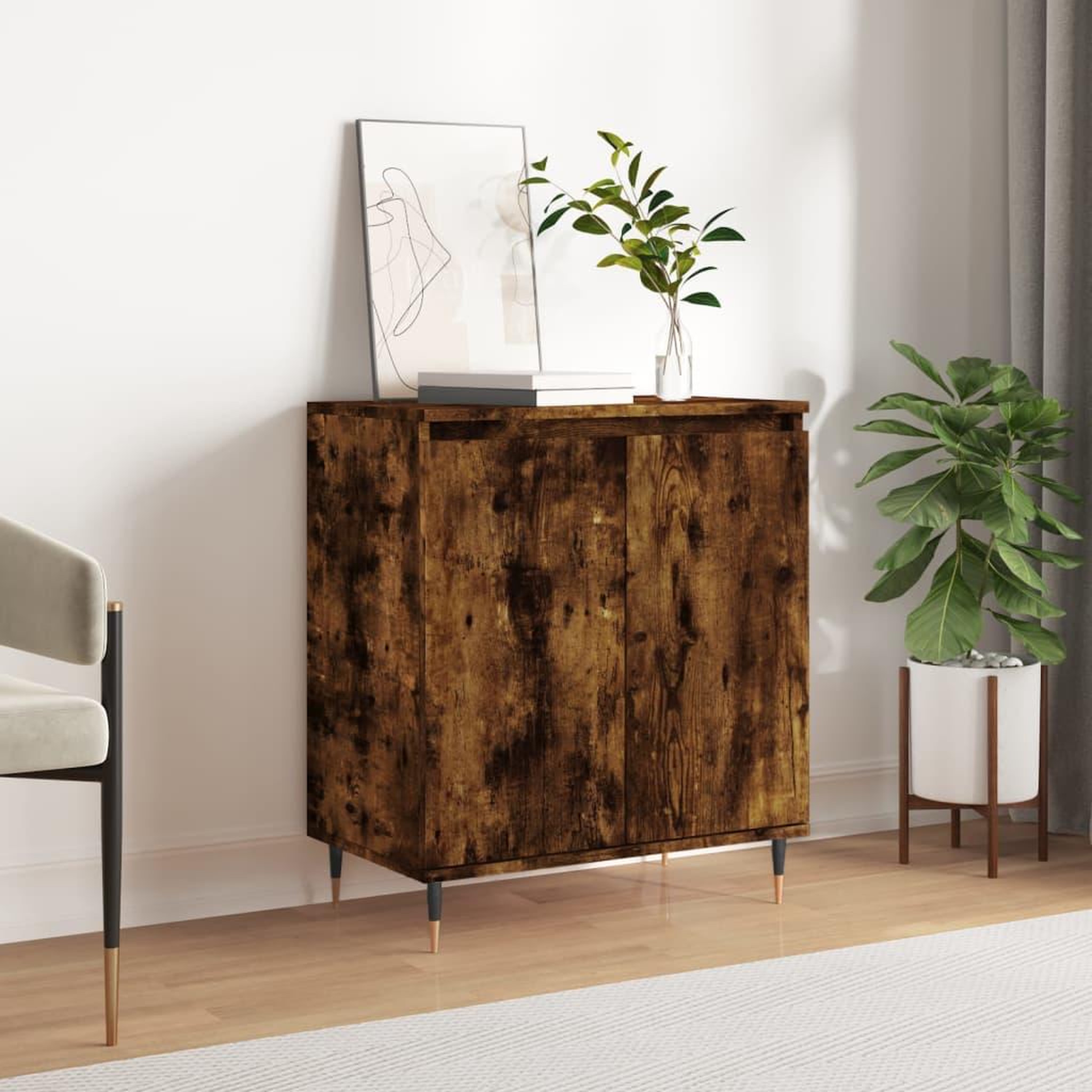 VIDAXL Buffet Chene fume 60x35x70 cm Bois d'ingenierie