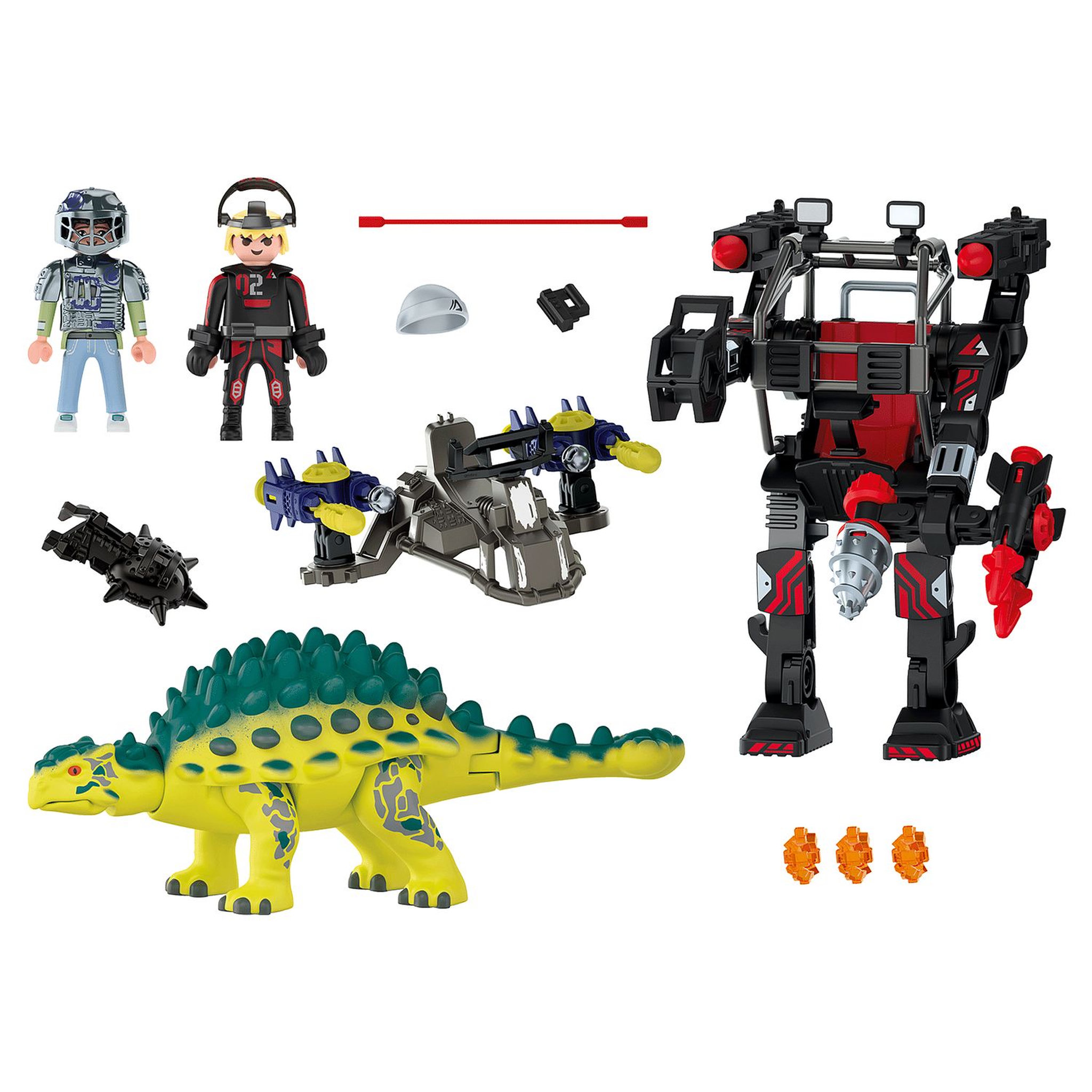 Voir la diapositive 2 : PLAYMOBIL 70626 - Dino Rise Saichania et Robot soldat