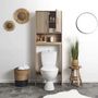 Voir la diapositive 2 : The Home Deco Factory Meuble dessus WC Saulk en bois - Marron