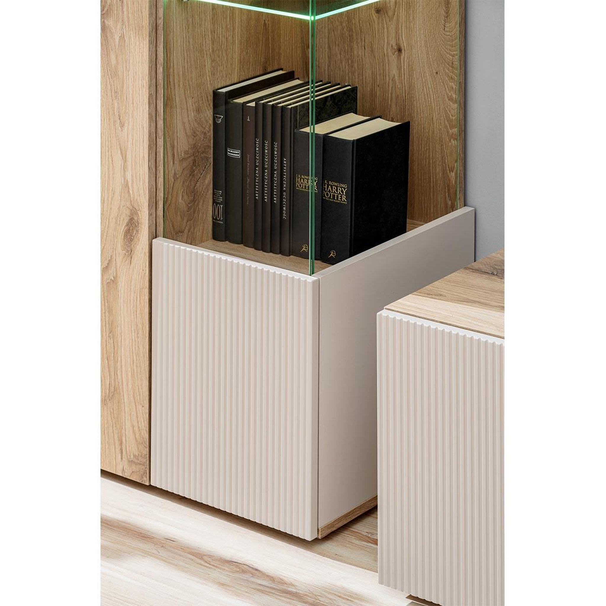 Voir la diapositive 6 : Paris Prix Meuble de rangement haut rainuré  catalina  197cm naturel