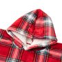 Voir la diapositive 2 : ACTUEL Poncho junior double face flanelle/sherpa imprimé carreaux 