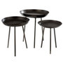 Voir la diapositive 1 : Paris Prix Lot de 3 Tables d'Appoint Rondes  Cario  50cm Gris